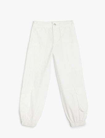 Rahat Kesim Cep Detaylı Pamuklu Basic Jogger Pantolon