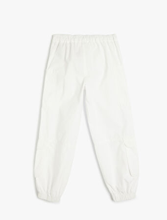 Rahat Kesim Cep Detaylı Pamuklu Basic Jogger Pantolon