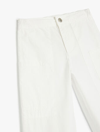 Rahat Kesim Cep Detaylı Pamuklu Basic Jogger Pantolon