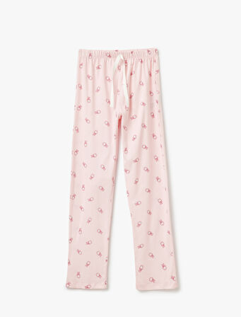 Pamuklu Kedi Baskılı Kısa Kollu Pijama Takımı