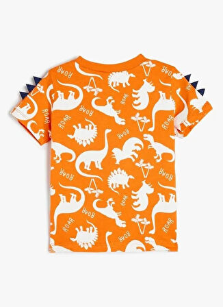 Koton Desenli Turuncu Bebek T-Shirt 5SMB10081TK-A