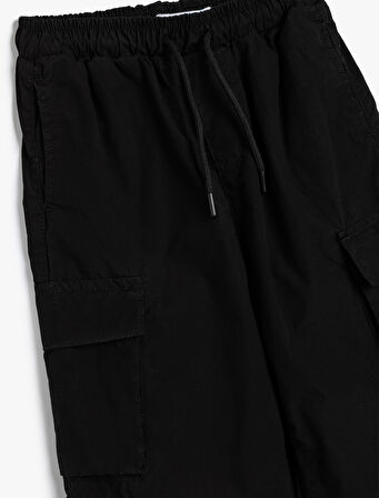 Jogger Paraşüt Pantolon Cepli Beli Bağlamalı Pamuklu