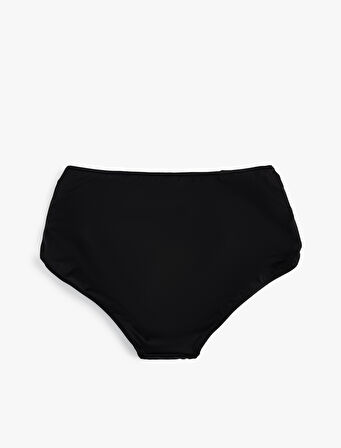 Drape Detaylı Yüksek Bel Bikini Altı
