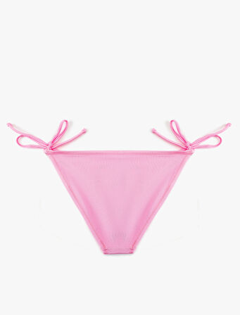 Astarlı Parlak Yanları Bağlamalı İpli Bikini Altı
