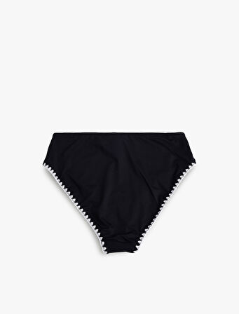 Yüksek Bel Kroşe Detaylı Bikini Altı