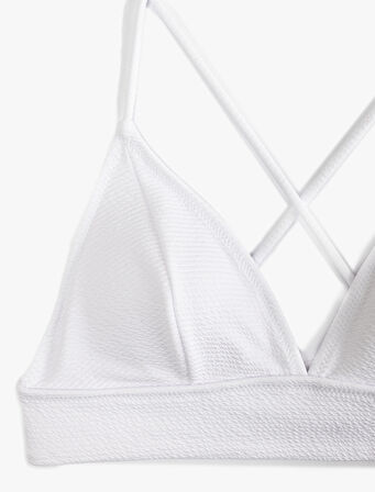 Arkası Çapraz Askılı Bağlama Detaylı Bralet Bikini Üstü