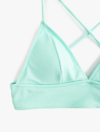 Arkası Çapraz Askılı Bağlama Detaylı Bralet Bikini Üstü