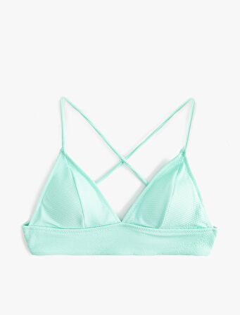 Arkası Çapraz Askılı Bağlama Detaylı Bralet Bikini Üstü