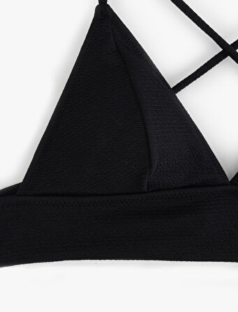 Arkası Çapraz Askılı Bağlama Detaylı Bralet Bikini Üstü