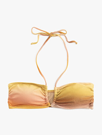 Boyundan Bağlamalı Straplez Bikini Üstü