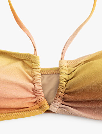 Boyundan Bağlamalı Straplez Bikini Üstü