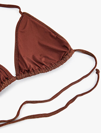 Simli İpli Üçgen Bikini Üstü