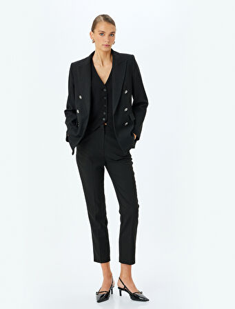 Yüksek Bel Slim Fit Cigarette Pantolon