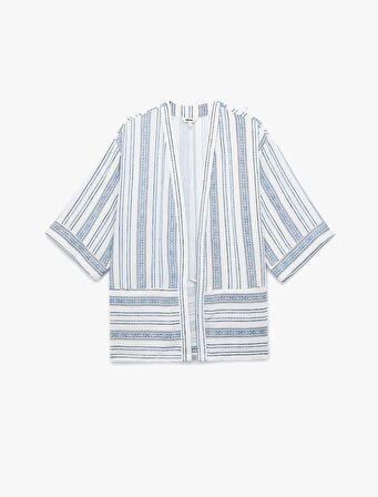 3/4 Geniş Kol Oversize Kimono Ceket