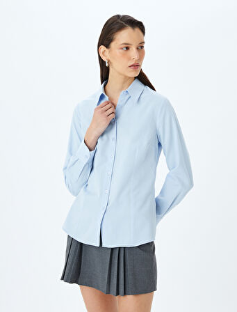 Uzun Kollu Slim Fit Klasik Poplin Gömlek