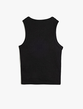 Bisiklet Yaka Kolsuz Slim Fit Basic Atlet