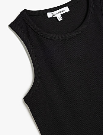 Bisiklet Yaka Kolsuz Slim Fit Basic Atlet