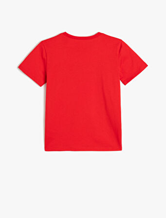 Lisanslı Marvel Baskılı Tişört Kısa Kollu Bisiklet Yaka Pamuklu