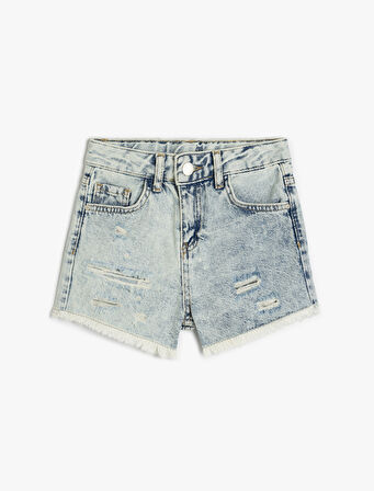 Pamuklu Basic Denim Şort