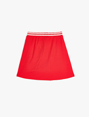 Mini Şort Etek Pileli Beli Lastikli