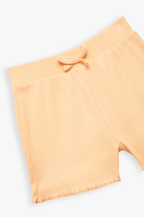Pamuklu Beli Lastikli Fiyonk Detaylı Basic Şort