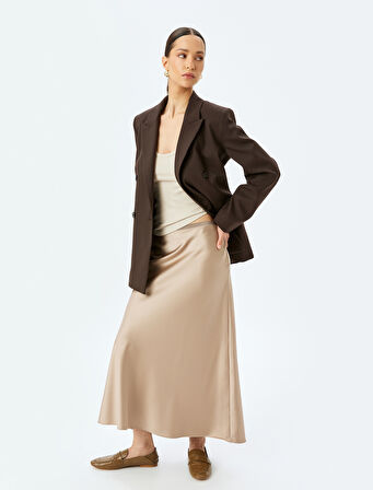 A Kesim Uzun Saten Etek 