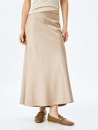 A Kesim Uzun Saten Etek 