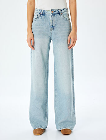 Normal Bel Loose Straight Fit Jean Pantolon
