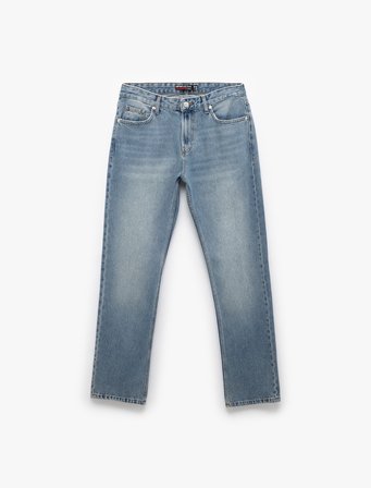 Pamuklu Normal Bel Straight Fit Jean Pantolon - Mark Jean