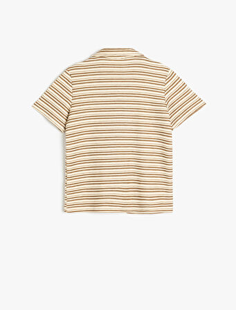 Düğme Kapamalı Kısa Kollu Pamuklu Polo Yaka Tişört 