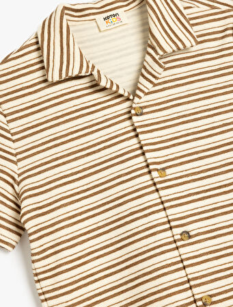 Düğme Kapamalı Kısa Kollu Pamuklu Polo Yaka Tişört 