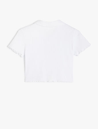 Düğmeli Kısa Kollu Basic Polo Yaka Pamuklu Tişört