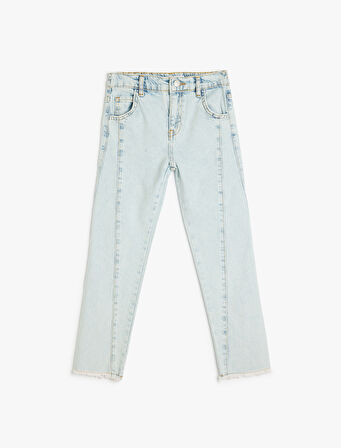 Yüksek Bel Pamuklu Denim Pantolon - Boyfriend Jean