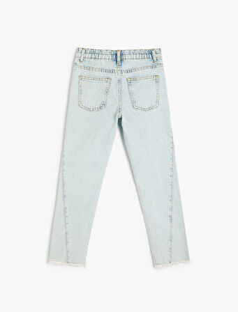 Yüksek Bel Pamuklu Denim Pantolon - Boyfriend Jean