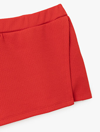 Beli Lastikli Basic Mini Şort Etek