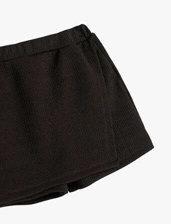 Beli Lastikli Basic Mini Şort Etek