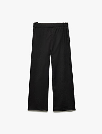 Bağlama Detaylı Basic Bol Paça Pantolon