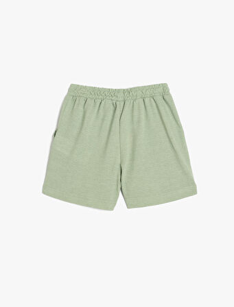 Basic Şort Beli Lastikli Pamuklu