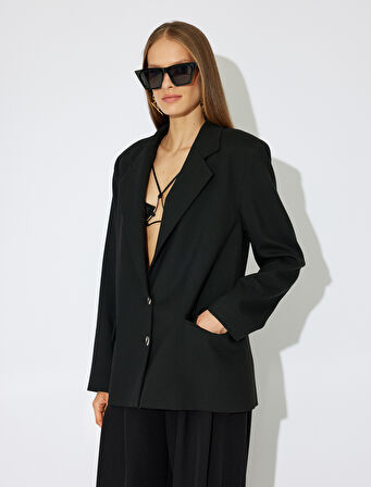 Koton X Zeynep Bastık - Blazer Ceket Kruvaze Düğmeli Cepli