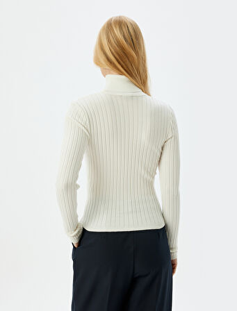 Koton X Sima Tarkan - Balıkçı Yaka Triko Kazak Uzun Kollu Slim Fit