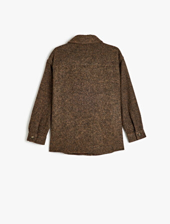 Gömlek Çift Kapaklı Cepli Uzun Kollu