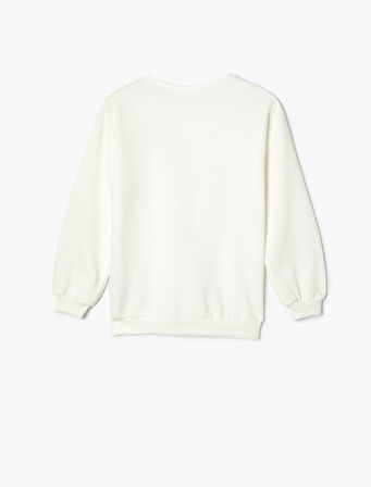 Sweat Powerpuff Girls Baskılı Lisanslı Uzun Kollu Bisiklet Yaka Şardonlu