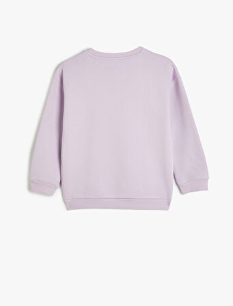 Mickey Mouse ve Daisy Duck Sweatshirt Lisanslı Uzun Kollu Bisiklet Yaka Şardonlu