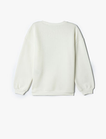 Sweatshirt Atatürk Baskılı Pullu Payetli Uzun Kollu 