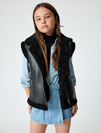 Kot Şort Etek Kruvaze Cepli Pamuklu