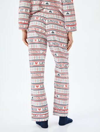 Yılbaşı Temalı Pamuklu Pijama Altı