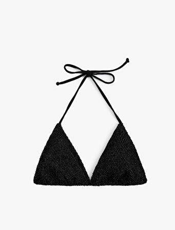 Boyundan Bağlamalı İpli Üçgen Bikini Üstü