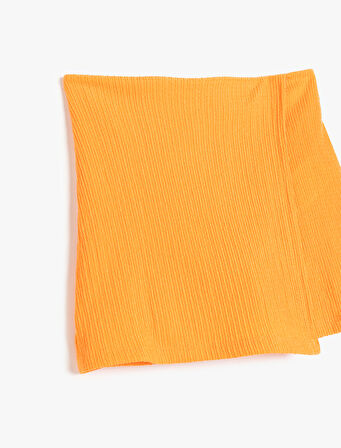 Dokulu Rahat Kesim Basic Şort Etek