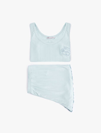 Askılı U Yaka Şortlu Modal Pijama Takımı