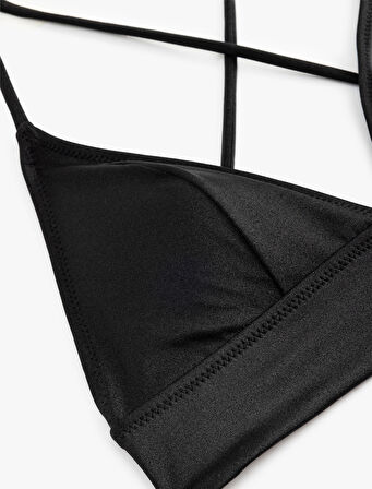 Arkası Bağlama Detaylı Bralet Bikini Üst